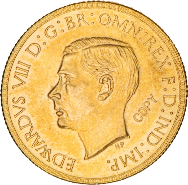 Edward VIII COPY Sovereign Unc_obv