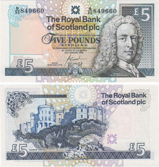 Royal Bank Scotland £5 2005 Goodwin P352d Unc