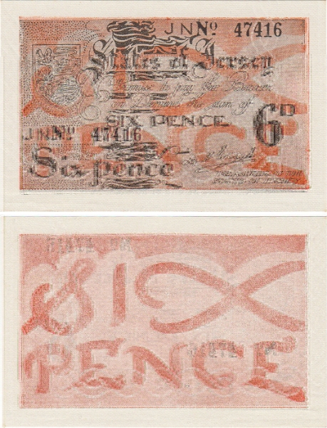 Jersey WW2 German Occupation 6d P1a AUnc