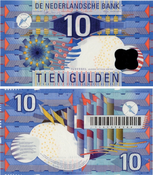 Netherlands 10 Gulden 1997 P99 Unc