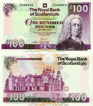 Royal Bank Scotland £100 2007 Goodwin P350d Unc