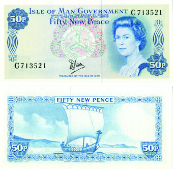 Isle of Man 50 Pence Dawson P33 Unc