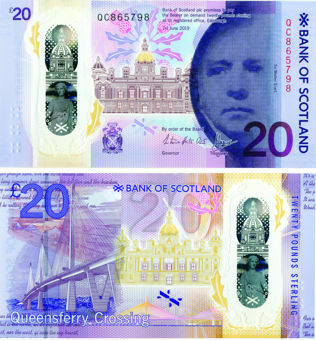 Bank Scotland £20 Polymer P-New Queensferry Crossing Commem Unc