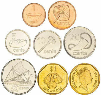 Fiji, Mint Set  1990-2009 (7 coins)
