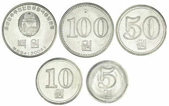 North Korea, Mint Set 2005 (4 coins)