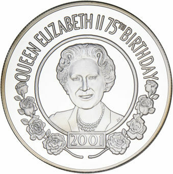 50 pence (Queen's 75th Birthday Commemorative) 2001_rev