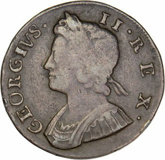 1735 George III Young Head Halfpenny_obv