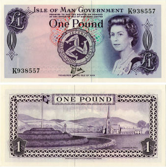 Isle of Man £1 Dawson P34 Unc