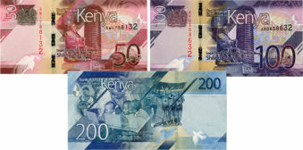 Kenya 50-200 Shillings P-New Unc_all