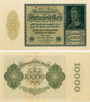 Germany 10,000 Marks 1922 P72 Vampire Unc
