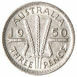 Australia, George VI, 1950 Threepence Silver_rev
