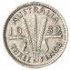 Australia, George VI, 1952 Threepence Silver_rev