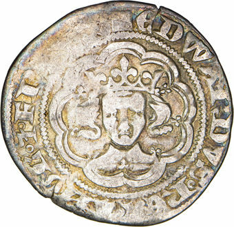 Edward III, Half Groat London Very Good/Fine_obv