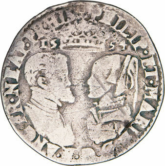 Philip & Mary, Shilling 1554 Fine/Very Good_obv