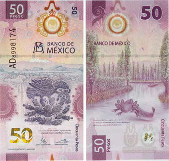 Mexico 50 Pesos (2021) Polymer P-New Unc