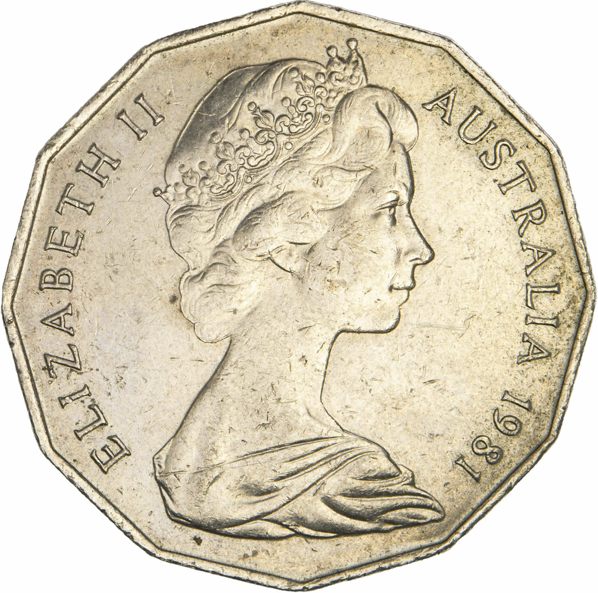 Uncirculated 1981 Fifty Cents Elizabeth II Australia 50c 
