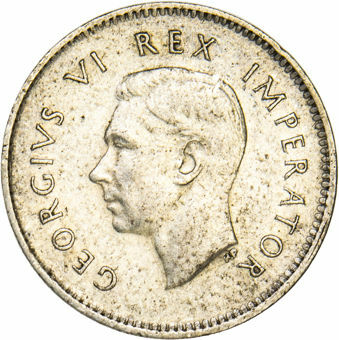 South Africa, Threepence 1943 EF-UNC_obv