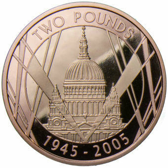 Elizabeth II, £2 (VE-Day 60th Anniversary) 2005 Gold Proof_obv
