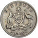 Australia, George VI (World War II), Sixpence_Sterling Silver_rev