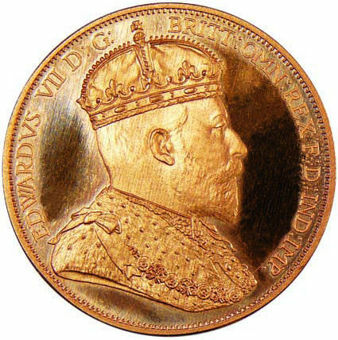 Edward VII, Cyprus, 1901 Double Florin (Crowned bust) Patinas Proof_obv
