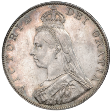 1887 Double Florin RI Uncirculated_obv