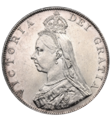 1887 Double Florin A1 Uncirculated