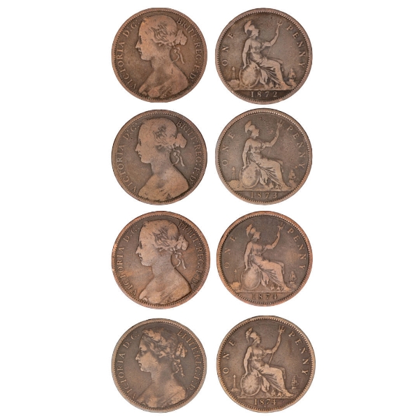 Bun Pennies from the 1870s
