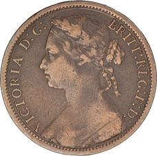 Victoria, Penny, 1874-H Fine_obv