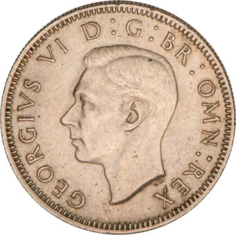 The first Scottish Cupro-Nickel Shillings  (1947-1951)_obv_1947