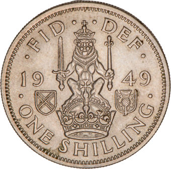 The first Scottish Cupro-Nickel Shillings  (1947-1951)_rev_1949