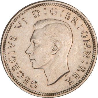 The first Scottish Cupro-Nickel Shillings  (1947-1951)_obv_1951