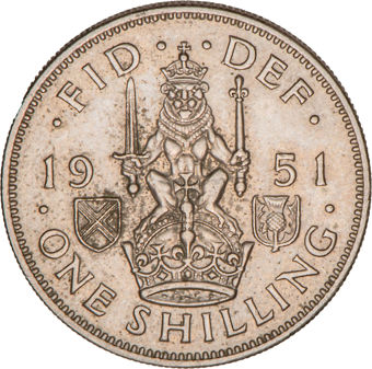 The first Scottish Cupro-Nickel Shillings  (1947-1951)_rev_1951