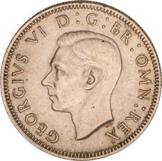 George VI, Shilling, 1947 Scottish, Uncirculated