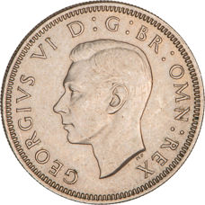 George VI Shilling Scottish 1951 Uncirculated_obv