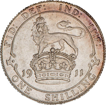 High Grade Shillings of George V_1911_rev