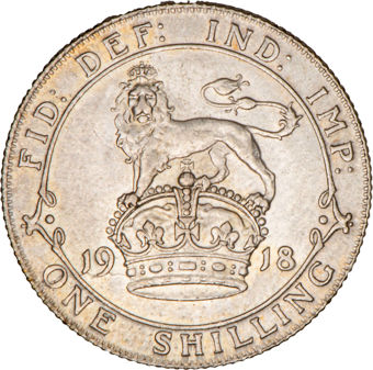 High Grade Shillings of George V_1918_rev