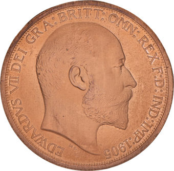 Rare Low Mintage Patina Crownsized_EdwardVII-1905-Wales_obv
