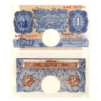 Blue/Pink Wartime £1 (B249)