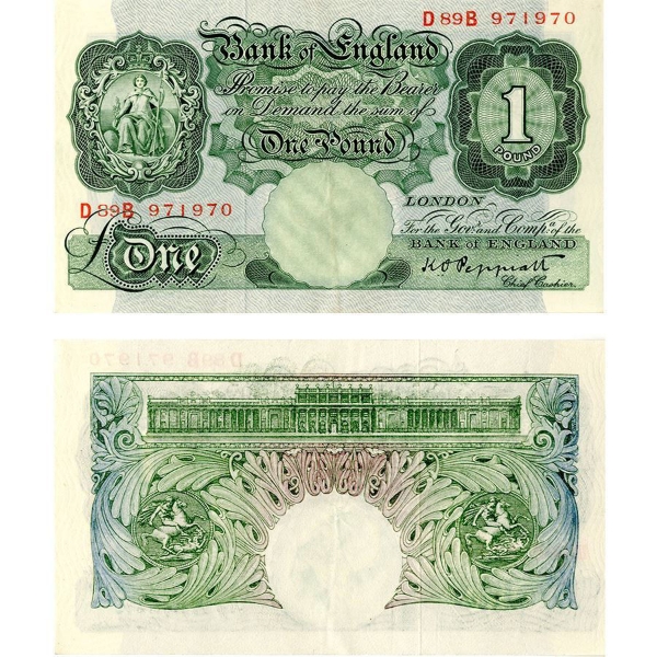 Fourth Issue green £1, K.O. Peppiatt