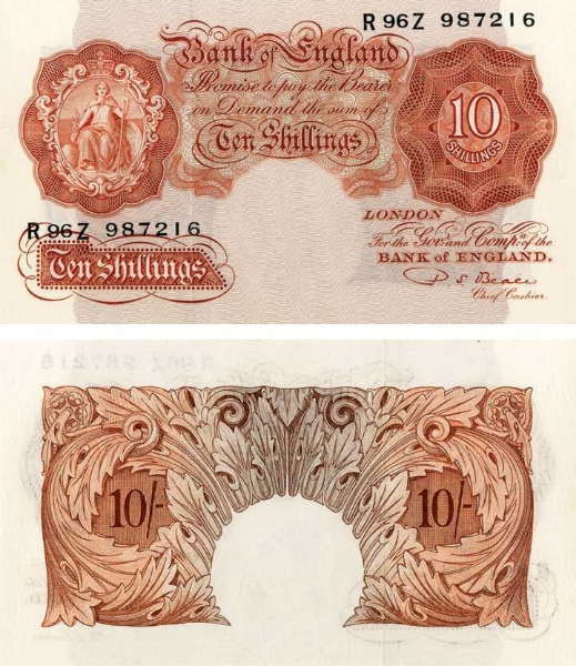 P S Beale 10 Shillings /- 2nd Issue B266