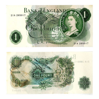 L K O'Brien £1 Portrait B281 & B282 A Prefix