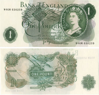 J B Page Portrait £1 B321 Replacement