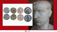 Picture of Ancient Roman Coins Dedicated to Postumus (Roman Commander)