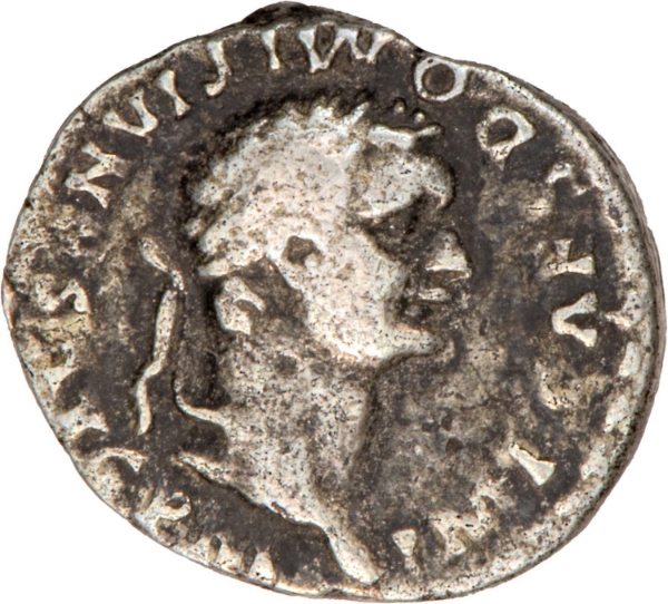 Domitian, 81-96 AD. AR Quinarius, Rome mint._obv