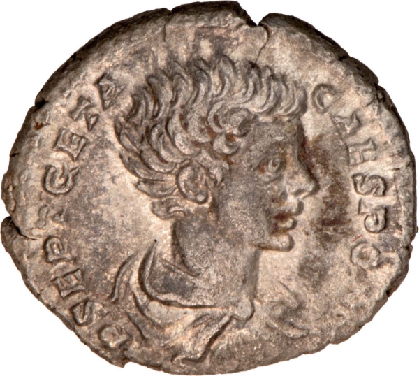 Geta as Caesar. 198-209 AD. Rome 200 AD. AR Denarius._obv