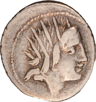 Roman Republic. 74 B.C. - L. Lucretius Trio., Rome. AR Denarius._obv