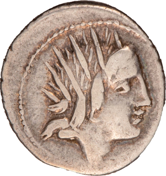Roman Republic. 74 B.C. - L. Lucretius Trio., Rome. AR Denarius._obv