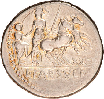 Roman Republic. 75 B.C. - L. Farsuleius Mensor., Rome. AR Denarius._rev