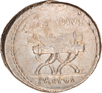 Republic. C. Considius Paetus. 46 B.C.. AR. Denarius._rev