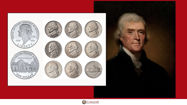 Picture of US Dollars Commemorating Thomas Jefferson (A Founding Father of the United States and Third President)